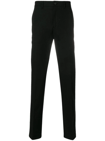 Prada Tailored Gabardine Trousers In Black