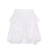 Isabel Marant Étoile Varese Ruffled Cotton-blend Voile Mini Skirt In White