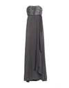 ARMANI COLLEZIONI ARMANI COLLEZIONI WOMAN LONG DRESS GREY SIZE 6 POLYESTER, ELASTANE, PLASTIC, GLASS,34804432GX 5