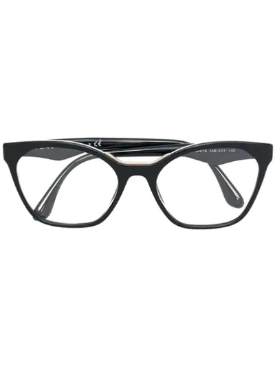 Prada 猫眼镜框眼镜 In Black