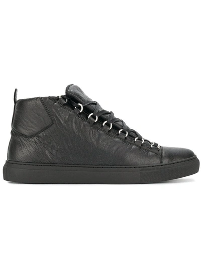 Balenciaga Lace-up Sneakers In Black