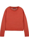 THEORY WOMAN TAMRIST TEXTURED-KNIT SWEATER RED,US 367268775594283
