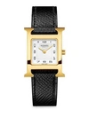 HERMÈS WATCHES Heure H 21MM Goldplated & Leather Strap Watch