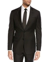 Emporio Armani Super 130s Wool Two-piece Suit, Black In Nero