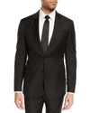 Emporio Armani Super 130s Wool Two-piece Classic Fit Suit, Black In Nero