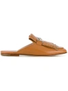 Tod's T-bar Mules - Brown In Brown