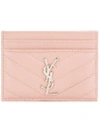 Saint Laurent Loulou Credit Card Case In Pink