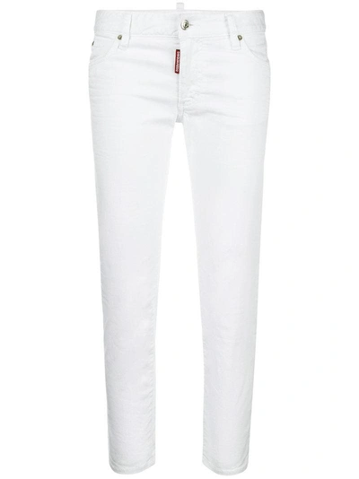 Dsquared2 Cropped Twiggy Jeans In White