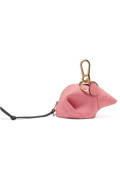 Loewe Mouse Leather Coin Purse In Pink