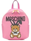 MOSCHINO MOSCHINO TEDDY PLAYBOY BACKPACK - PINK,A7633821012552916