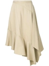 PALMER HARDING PALMER / HARDING ASYMMETRIC MIDI SKIRT - NEUTRALS,A30412564073