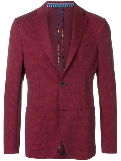 Etro Patterned Tailored Blazer In Red