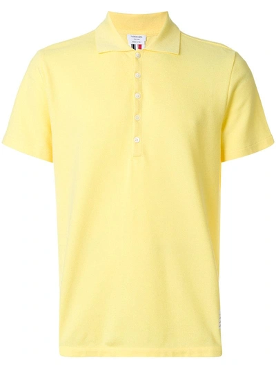 Thom Browne Classic Polo Shirt In Yellow
