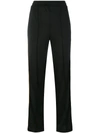 GANNI side-stripe trousers,T189112569474