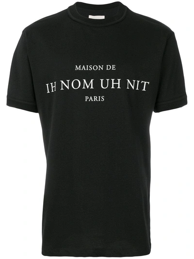 Ih Nom Uh Nit Slogan Front T-shirt In Black