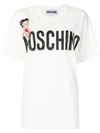 Moschino Betty Boop Oversized Printed Cotton-jersey T-shirt In White