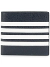 Thom Browne Billfold 4 Bar Stripe In Blue