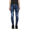 DSQUARED2 DSQUARED2 BLUE SKINNY DAN JEANS,S74LB0329 S30342