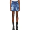 DSQUARED2 DSQUARED2 BLUE DENIM DALMA MINISKIRT,S75MA0550 S30342