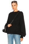 R13 Pleated Sleeve Sweatshirt,R13W3617 01