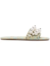 MIU MIU Cloquet slippers with pearl embellishment,5XX116FB005G4L12534872