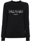 Balmain Long-sleeved Logo Sweatshirt - Black
