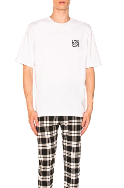Loewe Two-tone Anagram Embroidery Cotton T-shirt Clothing In Multi