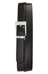 MONTBLANC SQUARE BUCKLE REVERSIBLE LEATHER BELT,9774
