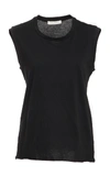 Nili Lotan Cotton Muscle Tee In Black