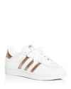 ADIDAS ORIGINALS WOMEN'S SUPERSTAR LEATHER LACE UP SNEAKERS,CG5463