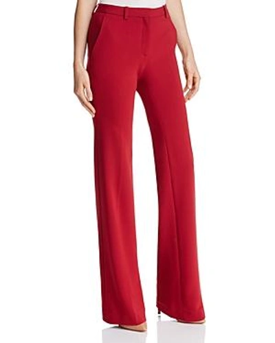 Theory Demitria 2 Admiral Crepe Flared-leg Pants In Bright Raspberry
