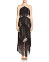 HAUTE HIPPIE ELIXIR OF LIFE TIERED-FRINGE LACE DRESS,2LC160036T