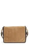 MARC JACOBS THE SQUEEZE SUEDE SHOULDER BAG - BROWN,M0013371