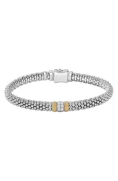 LAGOS DIAMOND LUXE PAVÉ STATION 6MM BRACELET,05-81265-DD7.5