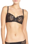 Simone Perele Wish Lace Demi Cup Full-figure Bra In Black