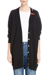 LOEWE LEATHER BAND COTTON & CASHMERE CARDIGAN,S3189500CO