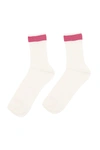 Valentino Bicolor Socks In Shadow Pinkbianco