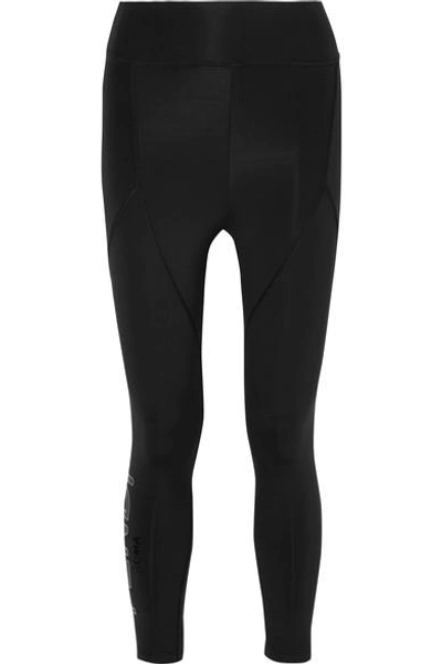 Fendi Karlito Printed Stretch Jersey Leggings In Black