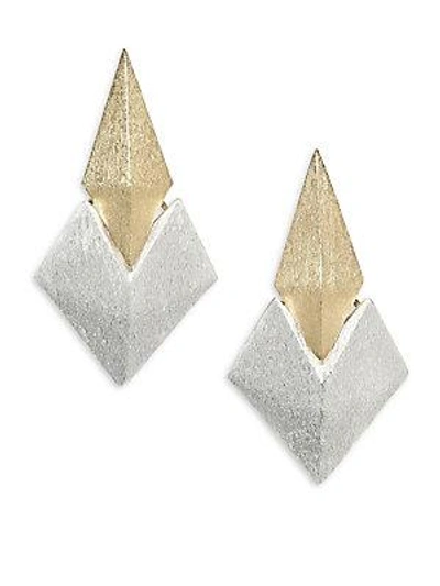 Stephanie Kantis Battle Two-tone Earrings In Gold
