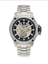 Andrew Marc Automatic Stainless Steel Link Watch In Silver