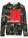 VALENTINO ANYWHEN PRINTED CAMOUFLAGE HOODIE,PV3MF09E3LY12566712