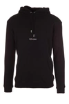 Saint Laurent Black Rive Gauche Logo Hoodie In Nero