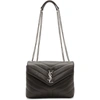 SAINT LAURENT Grey Small Loulou Chain Bag,494699 DV726