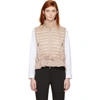 MONCLER Pink Down Jersey Panel Waistcoat,84970 00 809AB