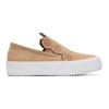SEE BY CHLOÉ SEE BY CHLOE PINK SUEDE FLOWER CUT-OUT SLIP-ON SNEAKERS,SB30243 7014