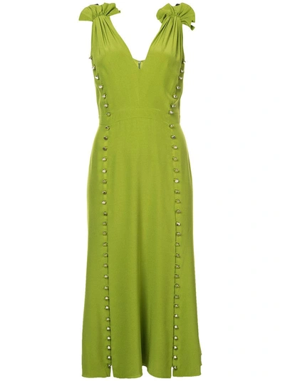 Prabal Gurung Deep V-neck Dress - Green