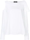 STEFFEN SCHRAUT STEFFEN SCHRAUT COLD SHOULDER SHIRT - WHITE,1711788212561996