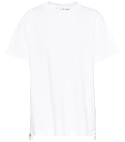 Golden Goose Zipper Cotton T-shirt In White