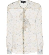 ROCHAS PRINTED SILK BLOUSE,P00292240