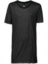 RICK OWENS crew neck long-line T-shirt,RU18S525112578101